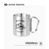ETP Elf Camping Cup, двухслойная кружка из нержавеющей стали, портативный карабин, складная чашка для воды, уличная кофейная чашка