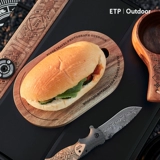 Дорожная портативная маленькая разделочная доска для кемпинга из натурального дерева, хлеб