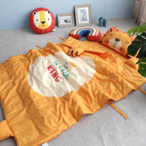 South Korean spring baby boy cartoon in afternoon nap by anti-kick by 3 sets of tigers by kindergarten