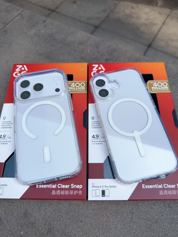 Zagg Crystal Clear Magnetic Anti-Fall Transparent Protective Case Iphone17Air Mobile Phone Case Mophie Is Suitable for Apple 17Promax Case