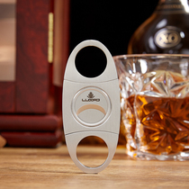 LUXFO cigar cutter portable cigar cutter double-edged stainless steel sharp cigar scissors pliers hole punch hole opening tool