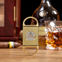 LUXFO cigar cutter ultra-thin portable sharp cutting knife metal scissors Cuban cigar special hole opener tool