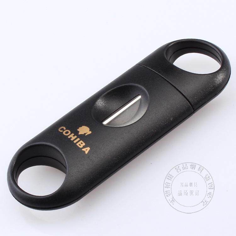 LUXFO Cigar Scissors Punch Hole Instrumental Smoke Pliers V Type Opening Slot Special