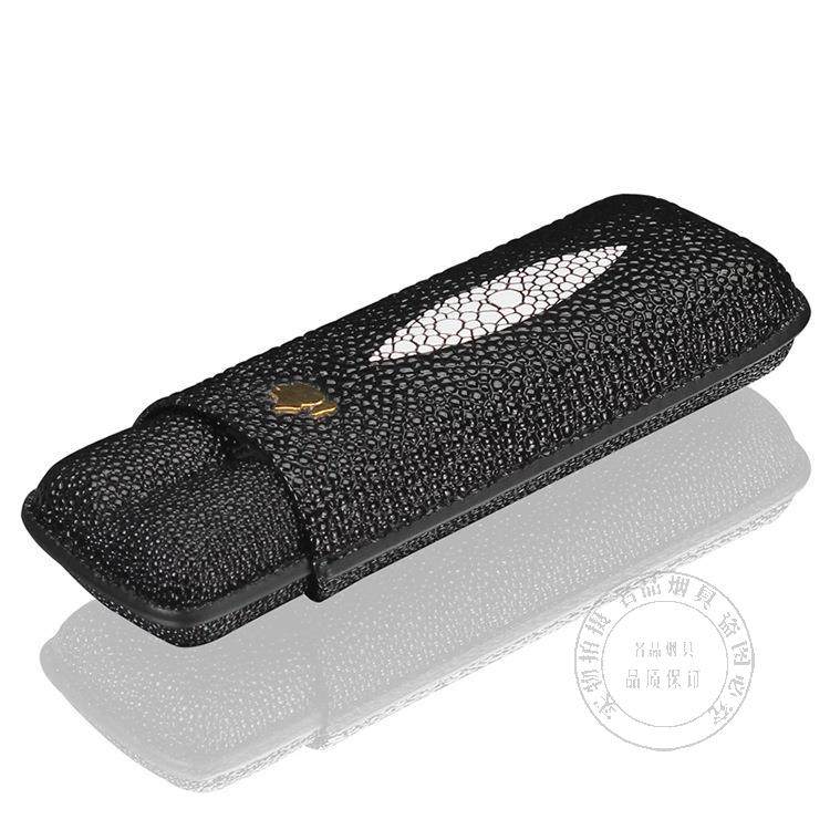 COBIHA genuine leather cigar kit portable 2 clothes Cuban cigar moisturizing tube personality cigarette case leather cover