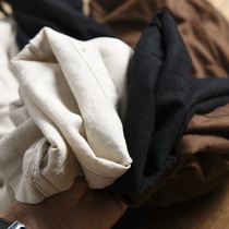 Japanese foreign trade tail summer mens cotton and linen blend loose wide leg tapered thin breathable cut casual trousers