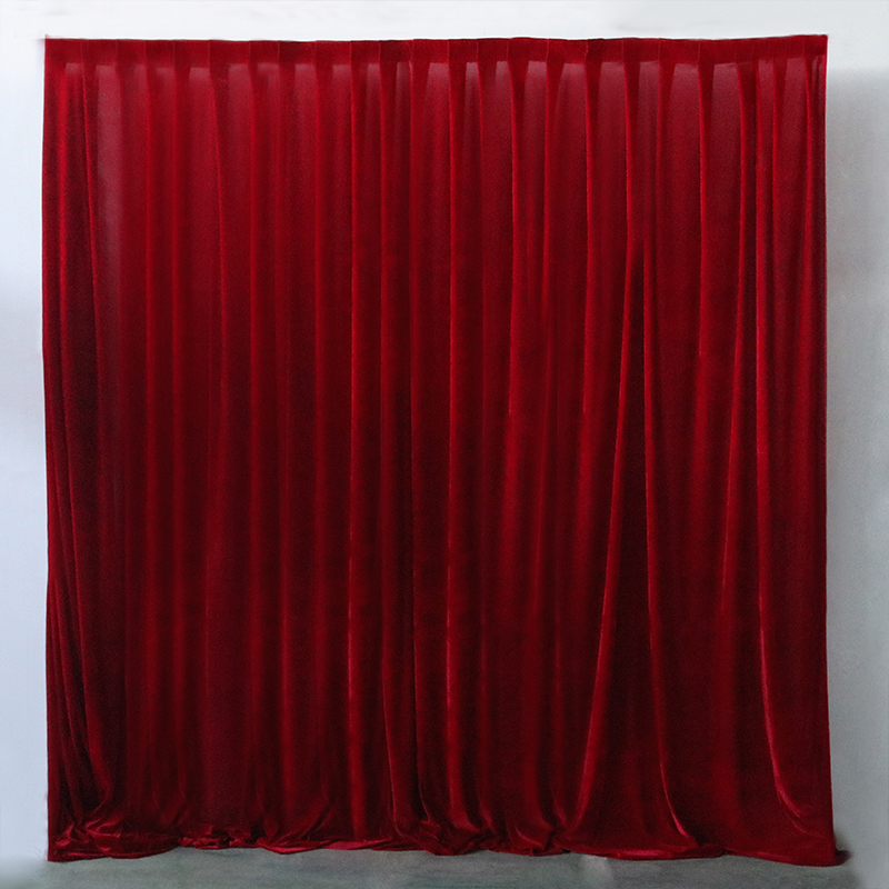 Wedding curtain thick gold velvet background gauze curtain wedding curtain wedding curtain stage background hotel stage cloth