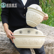 Fleshy flowerpot Alice resin flowerpot imitation pottery wall hanging simple hanging plant hydroponic balcony railing wall