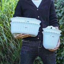 Alice WALL balcony WALL-mounted flowerpot Alice plastic long strip flower pot hanging WALL Creative