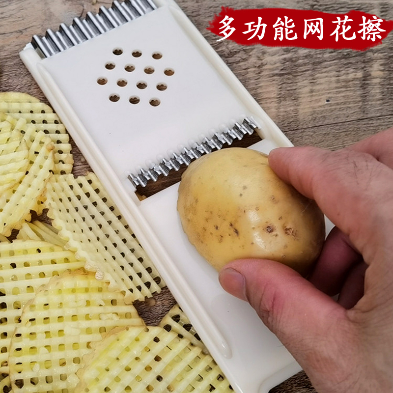 Spicy mixed hot pot potato cut wave rubbed flower grid potato knife potato grid corrugated knife slicer rub potato cucumber