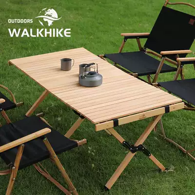 Aluminum alloy armchair camping outdoor folding single back chair wood grain fishing beach small chair ultra light portable