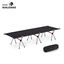 walkhike outdoor camping folding camp bed aluminum alloy beach self-driving tour single lunch break bed adjustable height