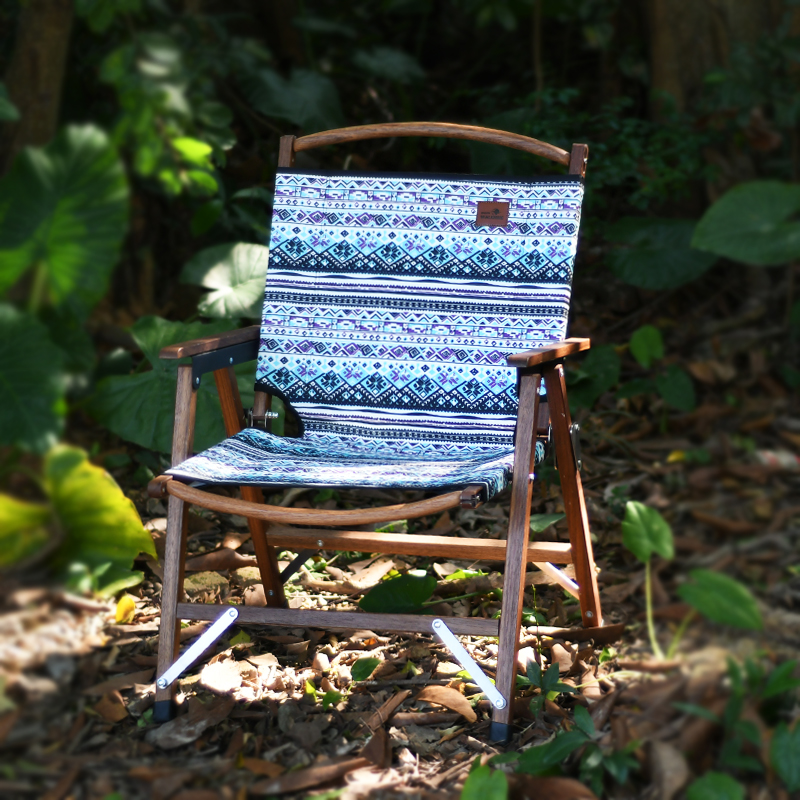 Outdoor Camping Kermit Chair Teak Wood Folding Chair Casual Light Chair Portable Martial Chair Kermit Camping Chair