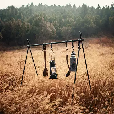 Outdoor camping rack camping hanger folding bracket portable light stand tripod rack storage layer rack light pole