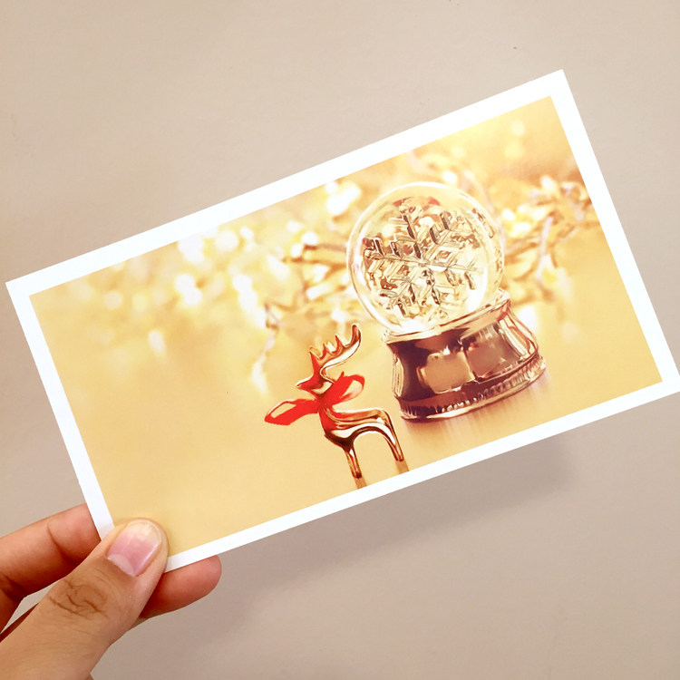 Lotte Paper Card Christmas Elk Deer New Year Holiday Greeting Cards Postcard Web Store Acclaim Blessings Gift Cards