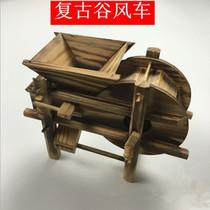Wooden valley windmill farm tools model ornaments crafts folk traditional props 708090s nostalgic retro gifts