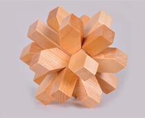 Meihua Luban lock ball Kongming lock Classical puzzle intelligence Wooden solid wood Traditional nostalgic toys Childrens Day gifts