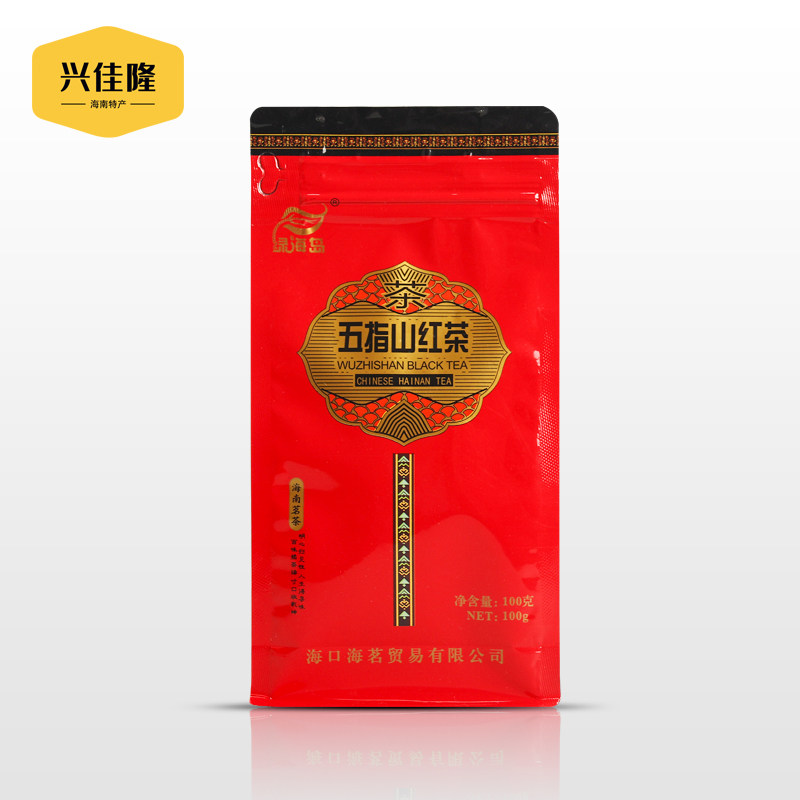 (shoot 2 pieces) Green islands Five fingers Mountain black tea 100g Alpine black tea Hainan Tete Sanya Handletters