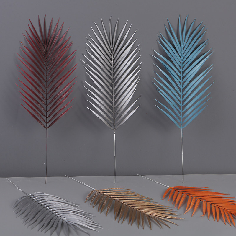 Simulation plant leaf sunflower leaf decoration plastic leaf scattered tail gold and silver green autumn wedding scene layout simulation flower