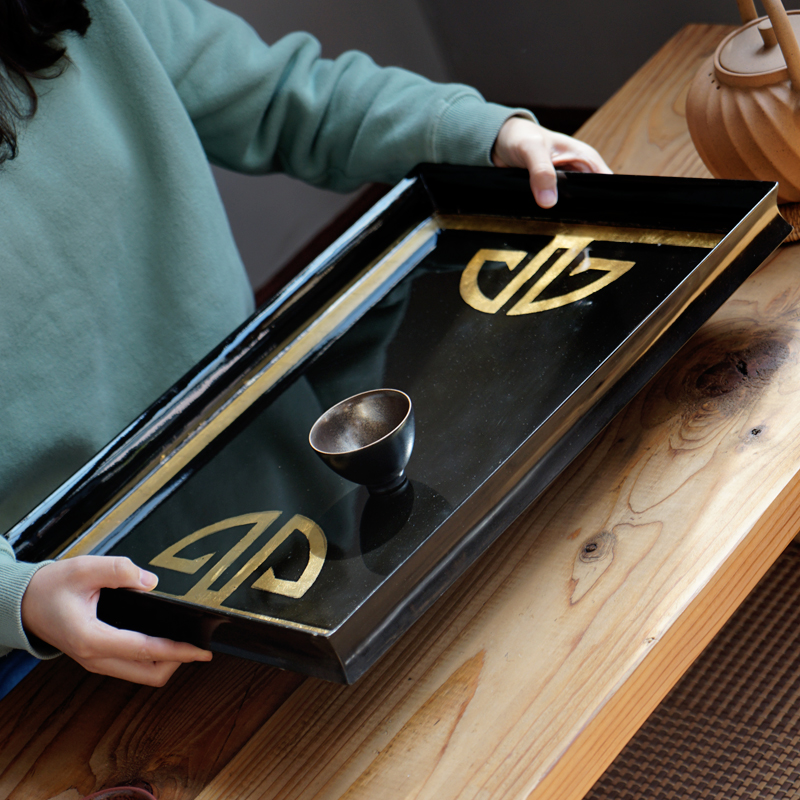 Wooden Care Tray Containing Tray Tea Set Water Cup Plate Home Rectangular Bathroom Tea Tray Tea Table Fruit Pan Chinese