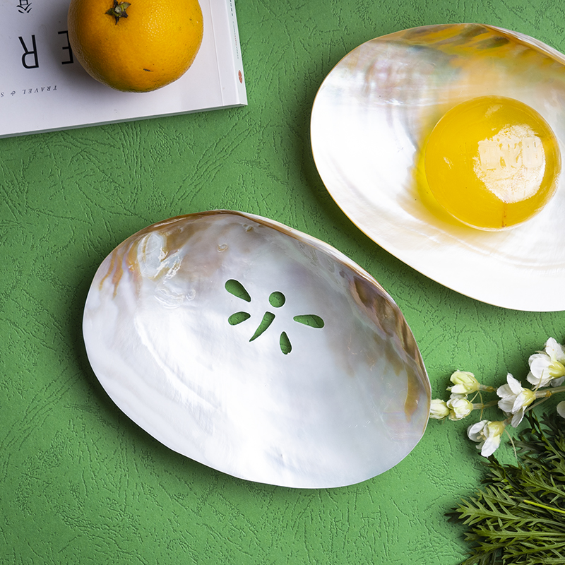 Creative Soap Box Soap Nursery Shelve Hollowed-out Shells Handcrafted Burnished Drain Soap Rack Tabletop To Contain Small Pan