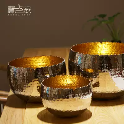 Imported metal flower pots, living room vases, fruit trays, European-style creative home simulation flower decoration decoration