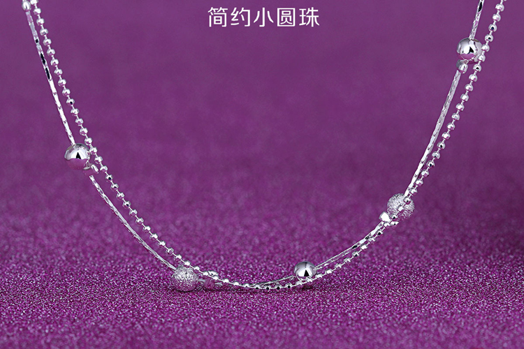 Mới Nhật Bản và Hàn Quốc xu hướng 925 sterling bạc mờ hạt chuông bóng cô gái vòng chân khí chất phụ kiện thời trang đơn giản vòng chân cho nữ