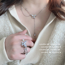 CILOA Butterfly Fluo Su Necklace Women Original Niche Design 2022 New Internet Red Tides Personality 100 Hitch Necklace