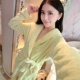 Mùa thu và mùa đông của phụ nữ áo choàng dài tay flannel kích thước lớn áo choàng tắm dài phiên bản Hàn Quốc của bộ đồ ngủ lông cừu san hô áo ngủ 2 dây