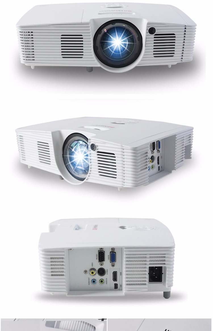 Máy chiếu ngắn Honghe 3200 lumens văn phòng dạy học Máy chiếu HD đầu tư trực tiếp ban ngày 80cm đạt 80 inch