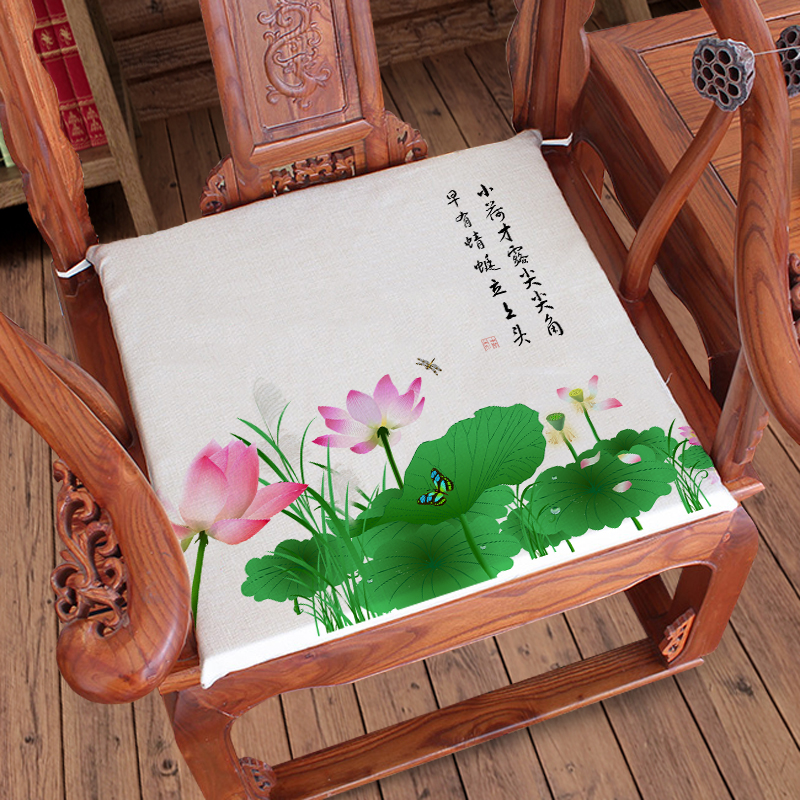 Cổ vần sen hiện đại Trung Quốc đệm cổ điển gỗ gụ sofa đệm pad Taishi ghế đệm xốp dày đệm tùy chỉnh mẫu đệm ghế gỗ