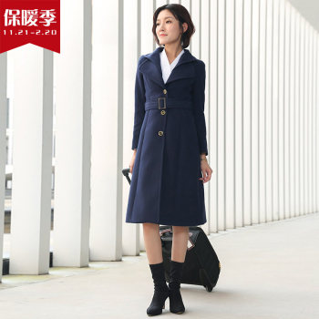 Stewardess work clothes woolen winter waist waist professional wear