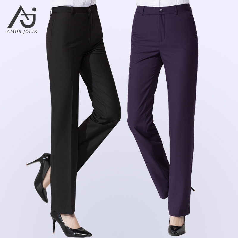 Professional Women's Dress Pants, Ol Formal Pants, Straight-Leg Pants, Black, 2026 Summer, Fleece-Lined, Thickened Workwear Suit Pants