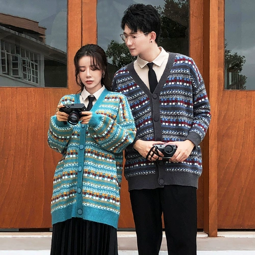 DISOO Парная одежда для влюбленных, пуховик, куртка, трендовый комплект, кардиган, свитер, 2020, в корейском стиле, французский стиль