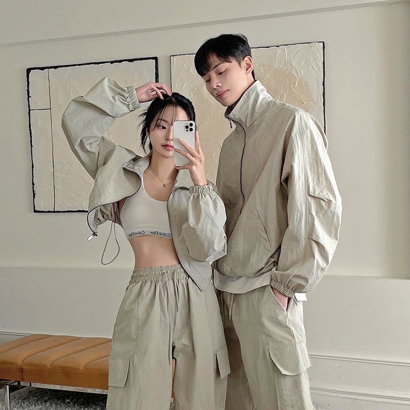 Disoo Couple's Outfit Spring 2026 New Summer High-End Hiking Jacket Set Workwear Complete Set of Jackets