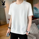 Playboy, хлопковая летняя тонкая футболка с коротким рукавом для отдыха, 2025 года, круглый воротник