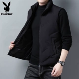 Playboy, мужской легкий и тонкий жилет с пухом, демисезонная черная удерживающая тепло куртка