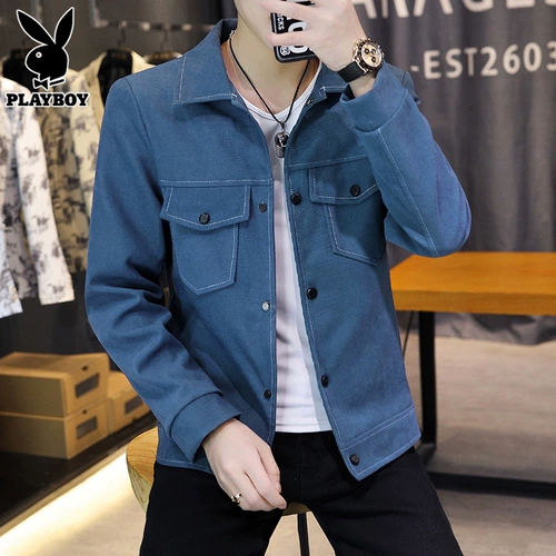 Playboy, мужская весенняя черная куртка для отдыха