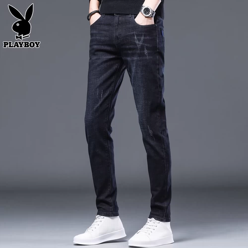 Playboy, летние джинсы, трендовые эластичные штаны для отдыха, 2024 года