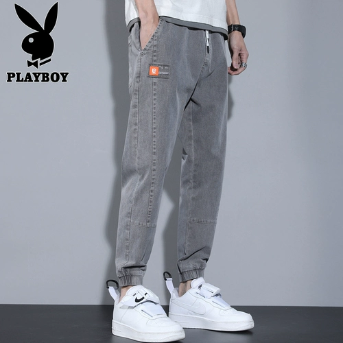Playboy, джинсы, эластичные демисезонные утепленные штаны, 2024 года