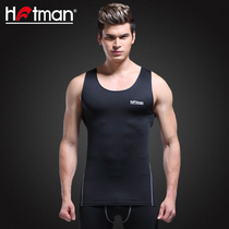 Hotman sports vest T-shirt Fitness tights for men Sweat-absorbing breathable quick-drying elastic quick-drying vest for men