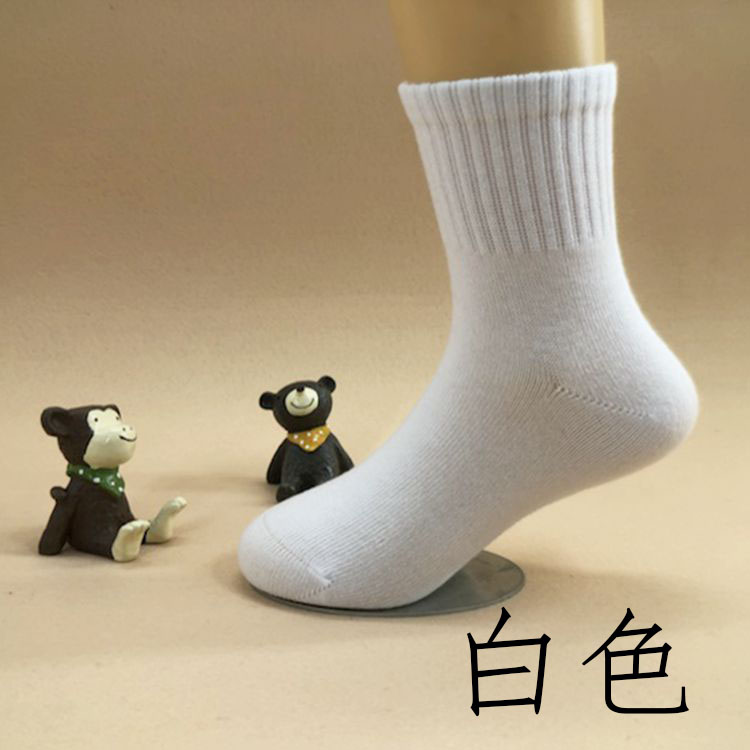 Tất cotton màu xanh hải quân cho học sinh thể thao vớ cậu bé lớn vớ trắng cậu bé nữ vớ cotton không xương màu đen tất adidas