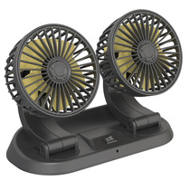 Truck fan car double head folding fan rotatable and turnable head 5v 12 v24v car interior creative