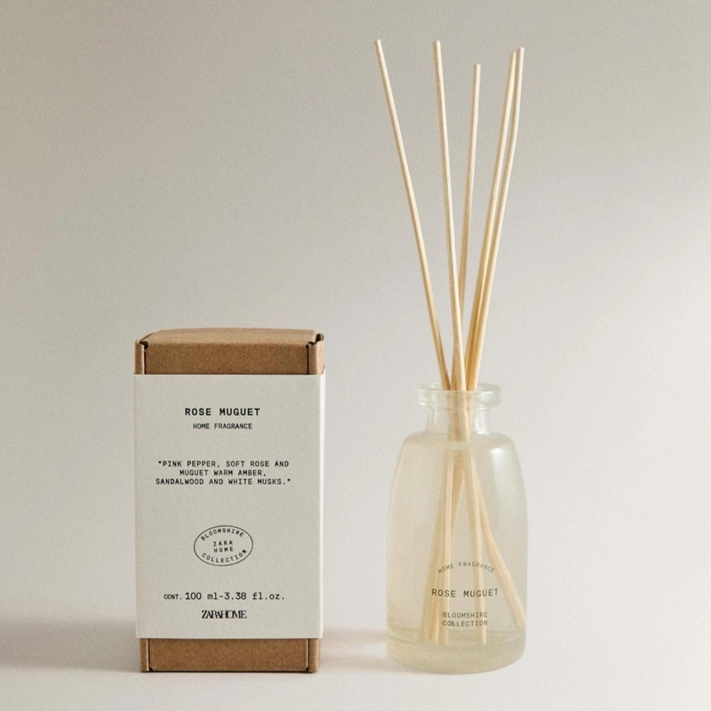 ZARA HOME ROSE MUGUET палочка из ротанга, жидкая ароматерапия, импортная, безогнестойкая, для домашнего использования в помещении