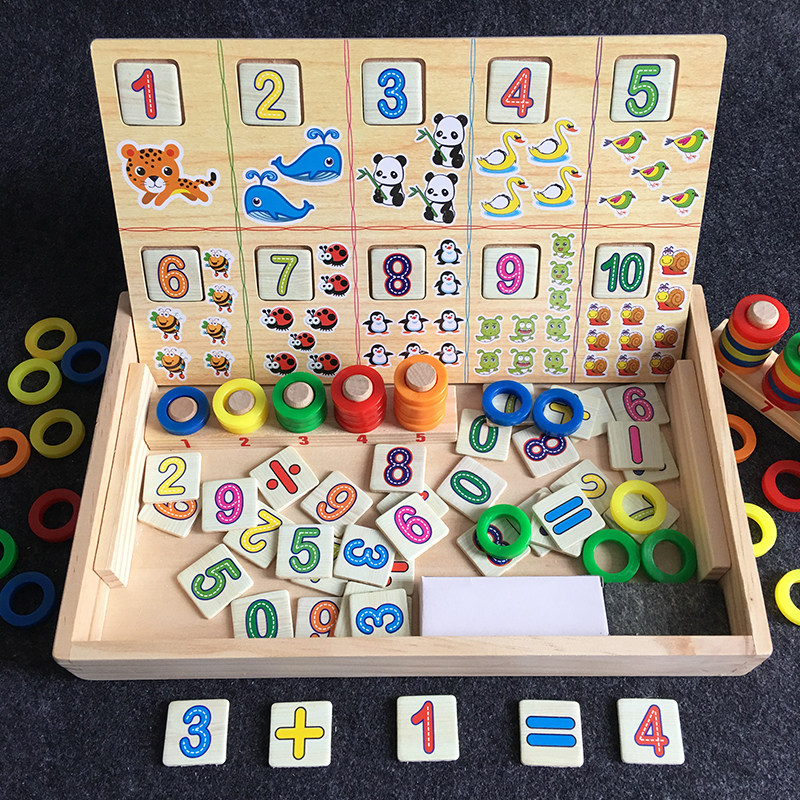 Child Digital Operation Learning Box Puzzle number of sticks Multi-functional 3-4-5-year-old math Early teaching kindergarten Toys