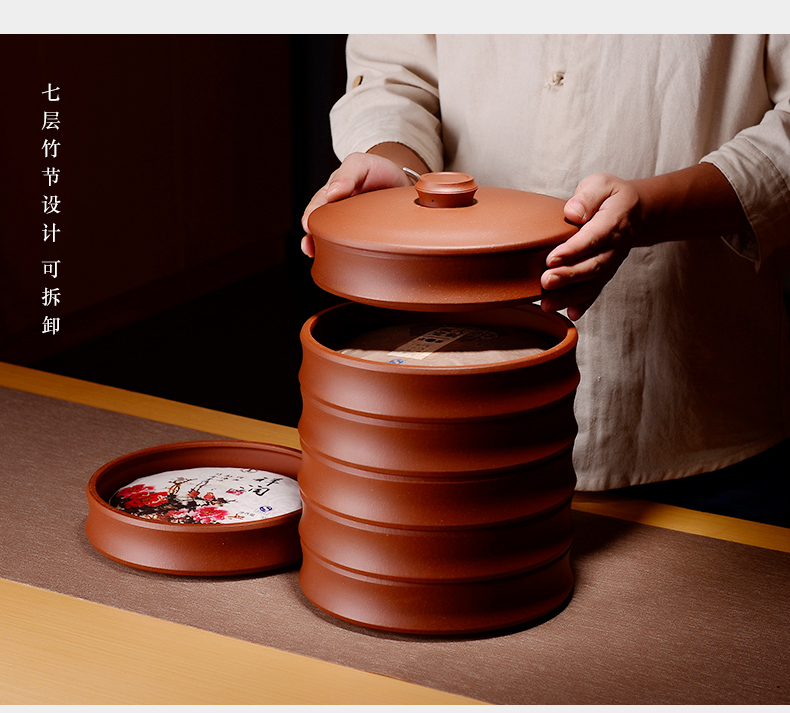 Yixing purple sand tea pot in macro large layered ceramic pot tea boxes manual sealing and POTS