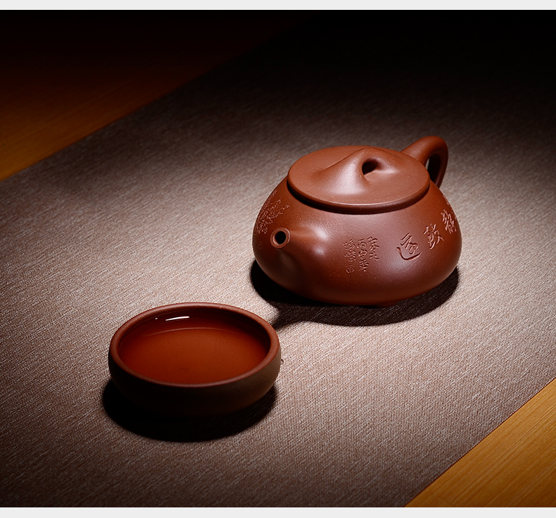 Macro yixing are it in the pure manual undressed ore JingZhou purple clay stone gourd ladle pot teapot tea busines