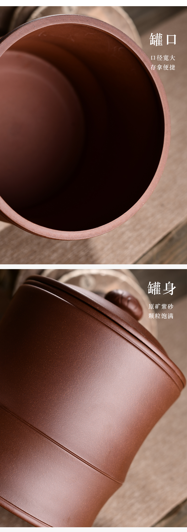 Yixing purple sand tea pot home store large tea urn puer tea cake receive wake receives ceramic sealed jar