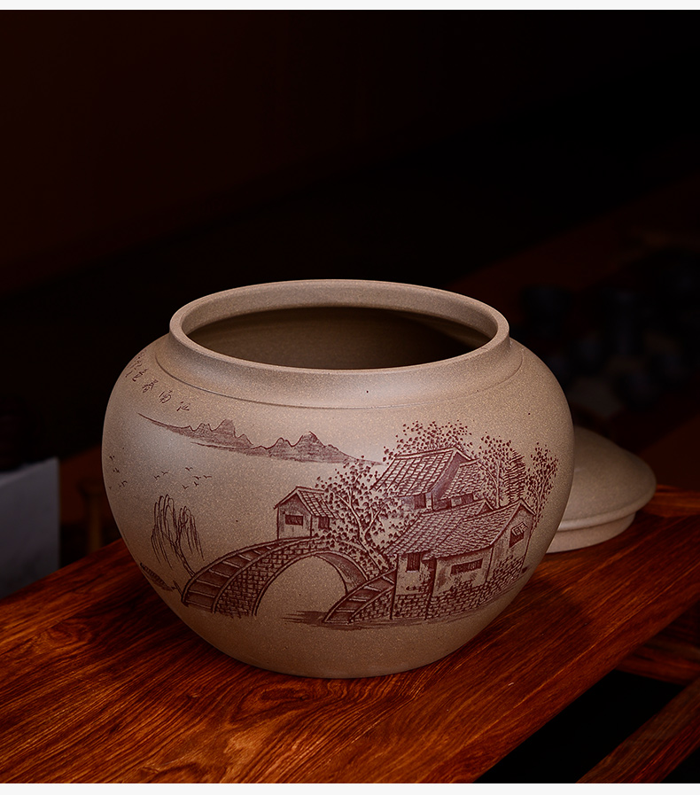 Macros in yixing undressed ore violet arenaceous caddy fixings practical pu - erh tea storage POTS super - sized tea urn "white tea exclusive"
