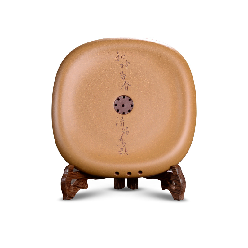 Macros in the simplicity of the "new products purple sand tea tray storage type dry tea family tea pot pot holder