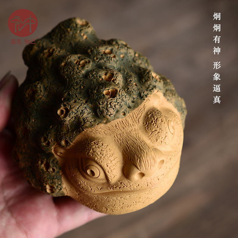 Pet plutus spittor macros in the purple sand tea to keep three - legged toad home furnishing articles kung fu tea set decoration accessories